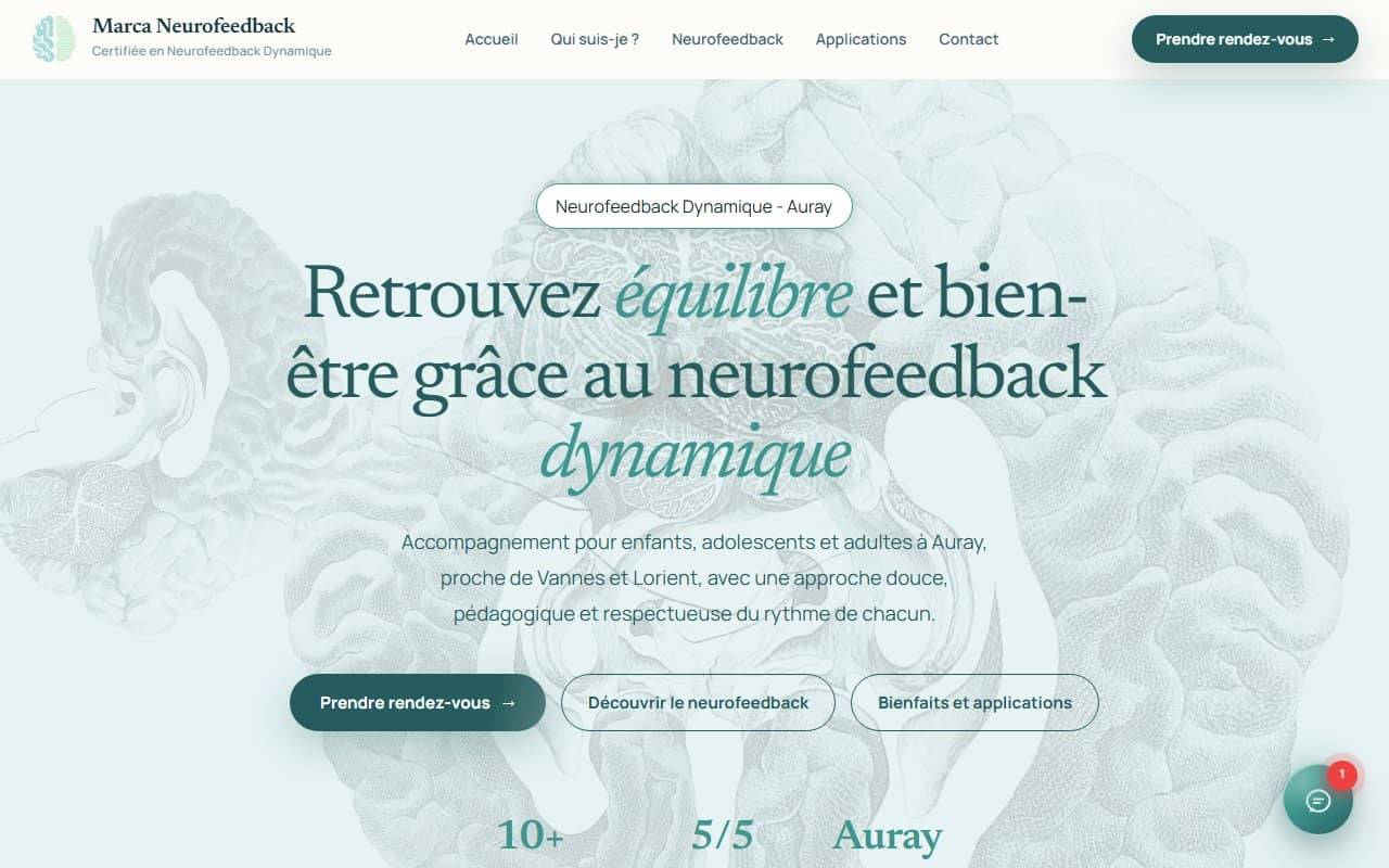 Aperçu du site internet de Dorothée Marca