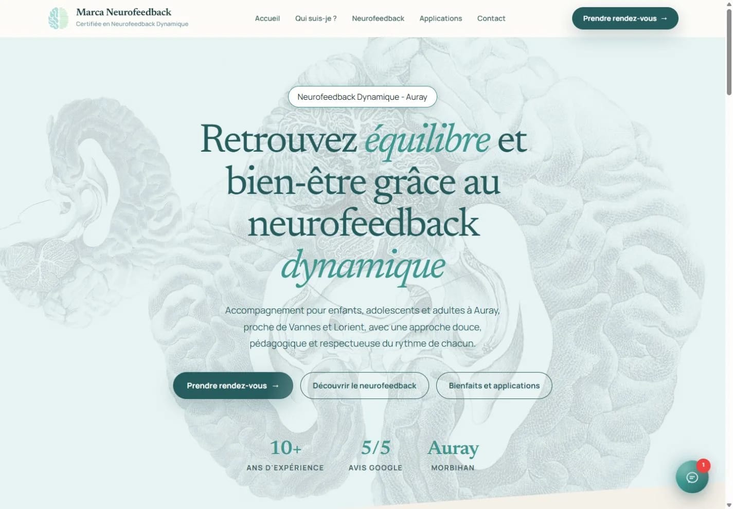 Aperçu du site Dorothée Marca